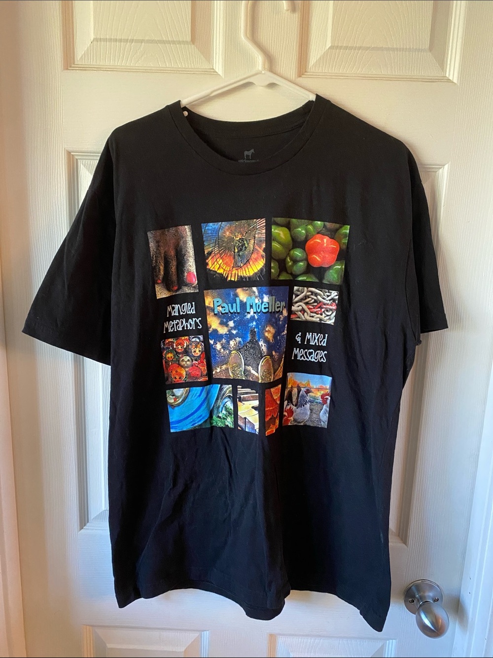 Paul Moeller men’s XL Black Graphic Short-Sleeve Tee mangled metaphors